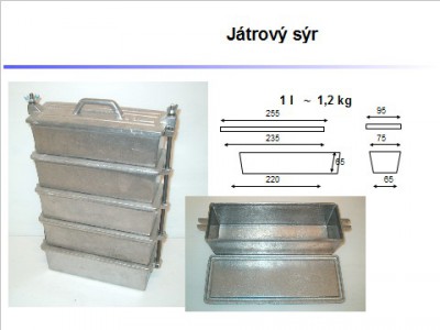 Al forma na Játrový sýr JS 5 - Formy na šunku a masné výrobky - Formy na šunku plné hliníkové
