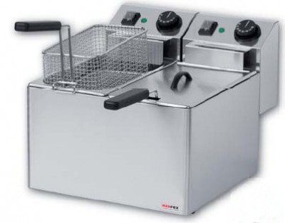 Elektrická fritéza F 88 E  (REDFOX) - Stolní zařízení - Fritézy a udržovače hranolek - Dvoukošové
