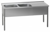 Stůl mycí dvoudřez MSDOP 190x70x90 - Baterie, Dřezy - Dřezy nástěnné a stolové