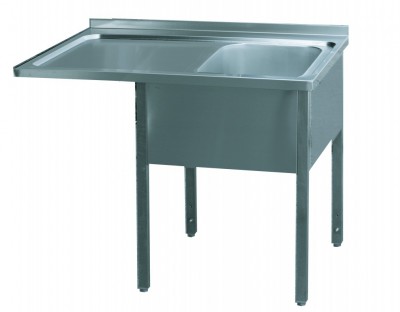 Stůl pracovní jednodřez MSJOL/M 140x70x90 - Baterie, Dřezy - Dřezy nástěnné a stolové - Dřezy stolové 70