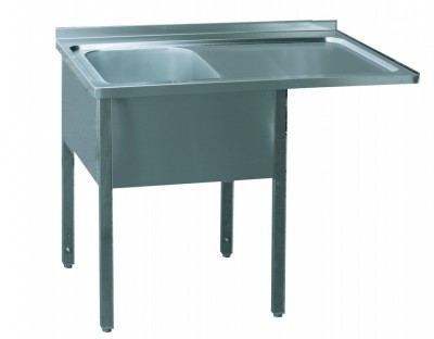 Stůl pracovní jednodřez MSJOP/M 160x70x90 - Baterie, Dřezy - Dřezy nástěnné a stolové - Dřezy stolové 70