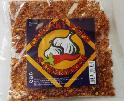 Pepř cayenský s česnekem 50g - - Koření - Kořenící směsi - Kořenící směsi do 100g
