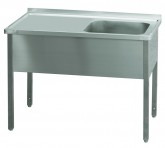 Stůl pracovní jednodřez MSJOL 140x60x90 - Baterie, Dřezy - Dřezy nástěnné a stolové