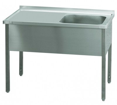 Stůl pracovní jednodřez MSJOL 140x60x90 - Baterie, Dřezy - Dřezy nástěnné a stolové - Dřezy stolové 60