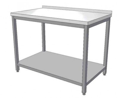 Nerezový pracovní stůl s policí 700x600x850 - Nerezové pracovní stoly - Pracovní stoly - Pracovní stoly hloubky 600
