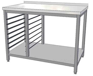 Nerezový pracovní stůl se vsuny na GN nebo tácy 1200x600x850 - Nerezové pracovní stoly - Pracovní stoly - Pracovní stoly hloubky 600