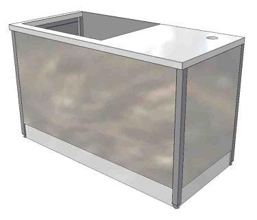 Stůl pod pokladnu 1300x600x850 - Nerezové pracovní stoly - Pracovní stoly - Pracovní stoly hloubky 600