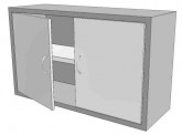 Nerezová závěsná skříňka s křídlovými dvířky 1100x350x600 - Nerezové skříně - Nerezové skříňky nástěnné