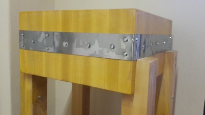 Špalek řeznický s obručí 50x50cm - Špalky na maso Masodesky Porcovací desky - Špalky, masodesky bukové