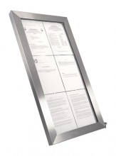 Securit® Barevně osvětlená LED tabule 6xA4, nerezová ocel - Barový, restaurační servis a hotelové doplňky - LED nabídkové tabule
