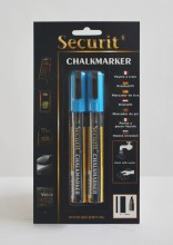 Securit® Tekutý křídový popisovač 2-6mm, sada 2ks modrý - Barový, restaurační servis a hotelové doplňky - Popisovače na tabuli a sklo