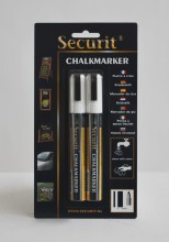 Securit® Tekutý křídový popisovač 2-6mm, sada 2ks bílý - Barový, restaurační servis a hotelové doplňky - Popisovače na tabuli a sklo