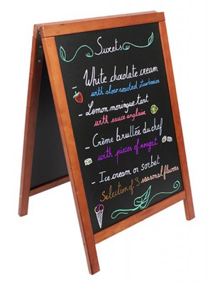Securit® Nabídková stojanová tabule Duplo Sandwich 55x85cm mahagon - Barový, restaurační servis a hotelové doplňky - Nabídkové tabule Áčkové