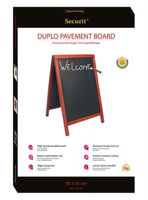 Securit® Nabídková stojanová tabule Duplo Sandwich 55x85cm mahagon - Barový, restaurační servis a hotelové doplňky - Nabídkové tabule Áčkové