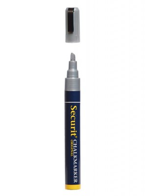 Securit® Tekutý křídový popisovač 2-6mm, sada 2ks stříbrný - Barový, restaurační servis a hotelové doplňky - Popisovače na tabuli a sklo - Popisovače 2-6mm