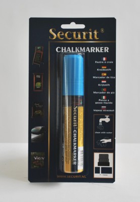 Securit® Tekutý křídový popisovač 7-15mm, modrý - Barový, restaurační servis a hotelové doplňky - Popisovače na tabuli a sklo - Popisovače 7-15mm