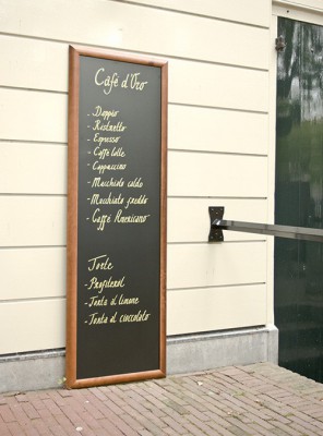 Securit® Nabídková nástěnná tabule LONG 56x100cm tmavě hnědá - Barový, restaurační servis a hotelové doplňky - Nabídkové tabule nástěnné