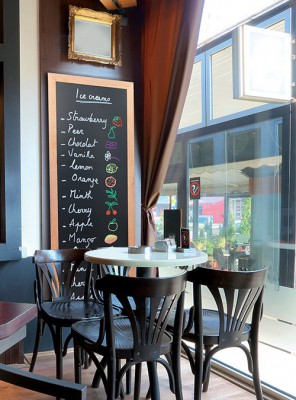 Securit® Nabídková nástěnná tabule LONG 56x150cm teak - Barový, restaurační servis a hotelové doplňky - Nabídkové tabule nástěnné