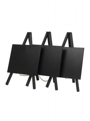 Securit® Stolní stojánek s popisovací tabulkou MINI 15x24cm (3ks),Černá - Barový, restaurační servis a hotelové doplňky - Nabídkové tabule stolní - Popisovací tabulky na stojanu