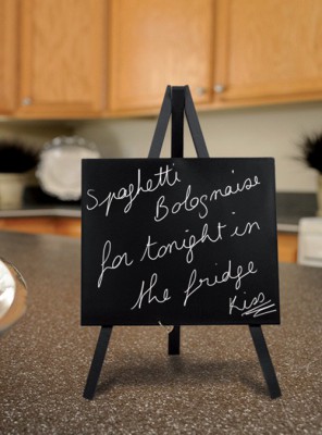 Securit® Stolní stojánek s popisovací tabulkou MINI 15x24cm (1ks),Černý - Barový, restaurační servis a hotelové doplňky - Nabídkové tabule stolní - Popisovací tabulky na stojanu