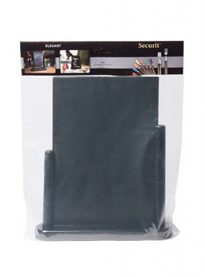 Securit® Stolní stojánek s popisovací tabulkou velký, černá - Barový, restaurační servis a hotelové doplňky - Nabídkové tabule stolní - Popisovací tabulky s dřevěním rámem
