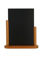 Securit® Stolní stojánek s popisovací tabulkou velký, teak - Barový, restaurační servis a hotelové doplňky - Nabídkové tabule stolní