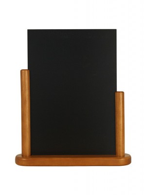 Securit® Stolní stojánek s popisovací tabulkou velký, teak - Barový, restaurační servis a hotelové doplňky - Nabídkové tabule stolní - Popisovací tabulky s dřevěním rámem