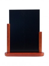 Securit® Stolní stojánek s popisovací tabulkou velký, mahagon - Barový, restaurační servis a hotelové doplňky - Nabídkové tabule stolní