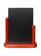 Securit® Stolní stojánek s popisovací tabulkou střední, mahagon - Barový, restaurační servis a hotelové doplňky - Nabídkové tabule stolní