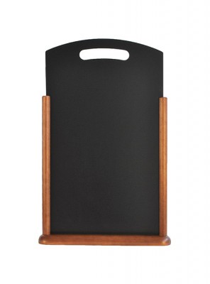 Securit® Stolní popisovací tabulka s madlem 35x53 cm, tmavě hnědá - Barový, restaurační servis a hotelové doplňky - Nabídkové tabule stolní - Popisovací tabulky s dřevěním rámem