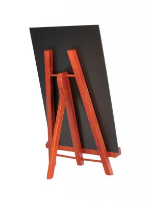 Securit® Stolní stojánek s popisovací tabulkou JUNIOR 22x36cm, mahagon - Barový, restaurační servis a hotelové doplňky - Nabídkové tabule stolní - Popisovací tabulky na stojanu