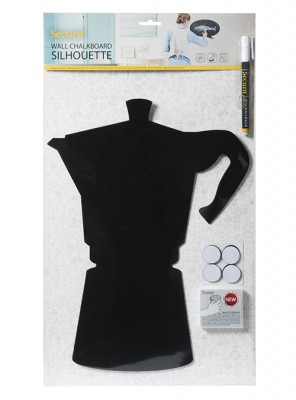 Securit® Popisovací tabule Silhouette MOKA- včetně popisovače + upevňovací pásky na stěnk - Barový, restaurační servis a hotelové doplňky - Nabídkové tabule nástěnné