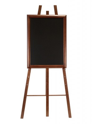 Securit® Dřevěný třínohý stojan 70x165 cm, tmavě hnědý - Barový, restaurační servis a hotelové doplňky - Nabídkové tabule Áčkové