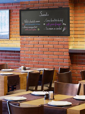 Securit® Universální tabule MULTIBOARD 60x115 cm, černý rám - Barový, restaurační servis a hotelové doplňky - Univerzální tabule