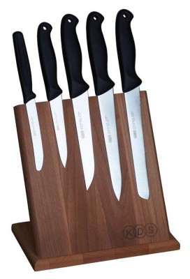 Souprava Magnetický stojan s 5 noži Optima Line - Nože, Ocílky, Rukavice, Zástěry - KDS - Souprava nožů, pouzdra