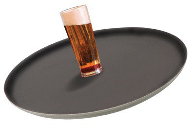 Podnos číšnický protiskluzový kulatý 275mm hnědý - Gastro příslušenství - Výdejní tácy, podnosy
